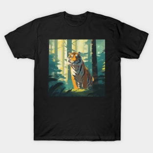 Beautiful siberian tiger in the jungle T-Shirt